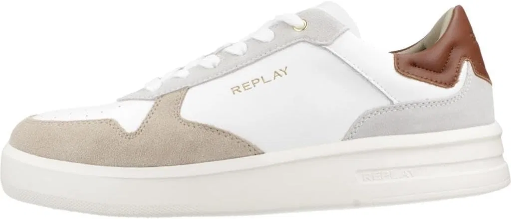 Кроссовки Replay Herren University M Court Sneaker, 352 White Beige — фото 2