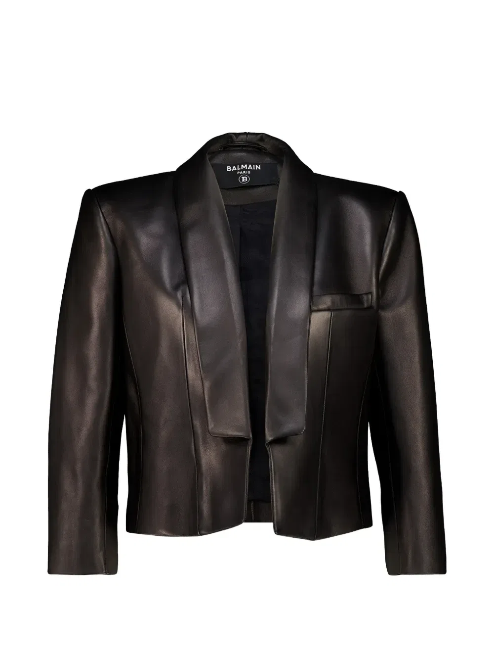 Кожаная куртка Spencer BALMAIN, черный