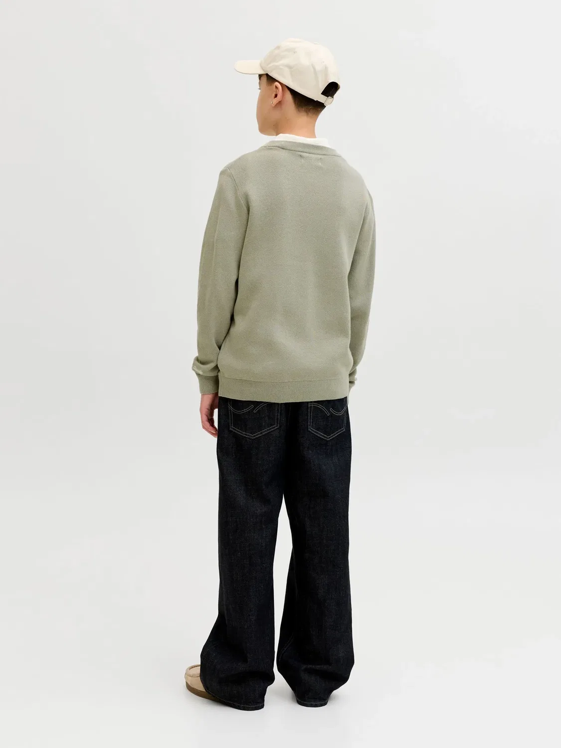 Свитер из органического хлопка JACK & JONES Junior, seagrass — фото 3