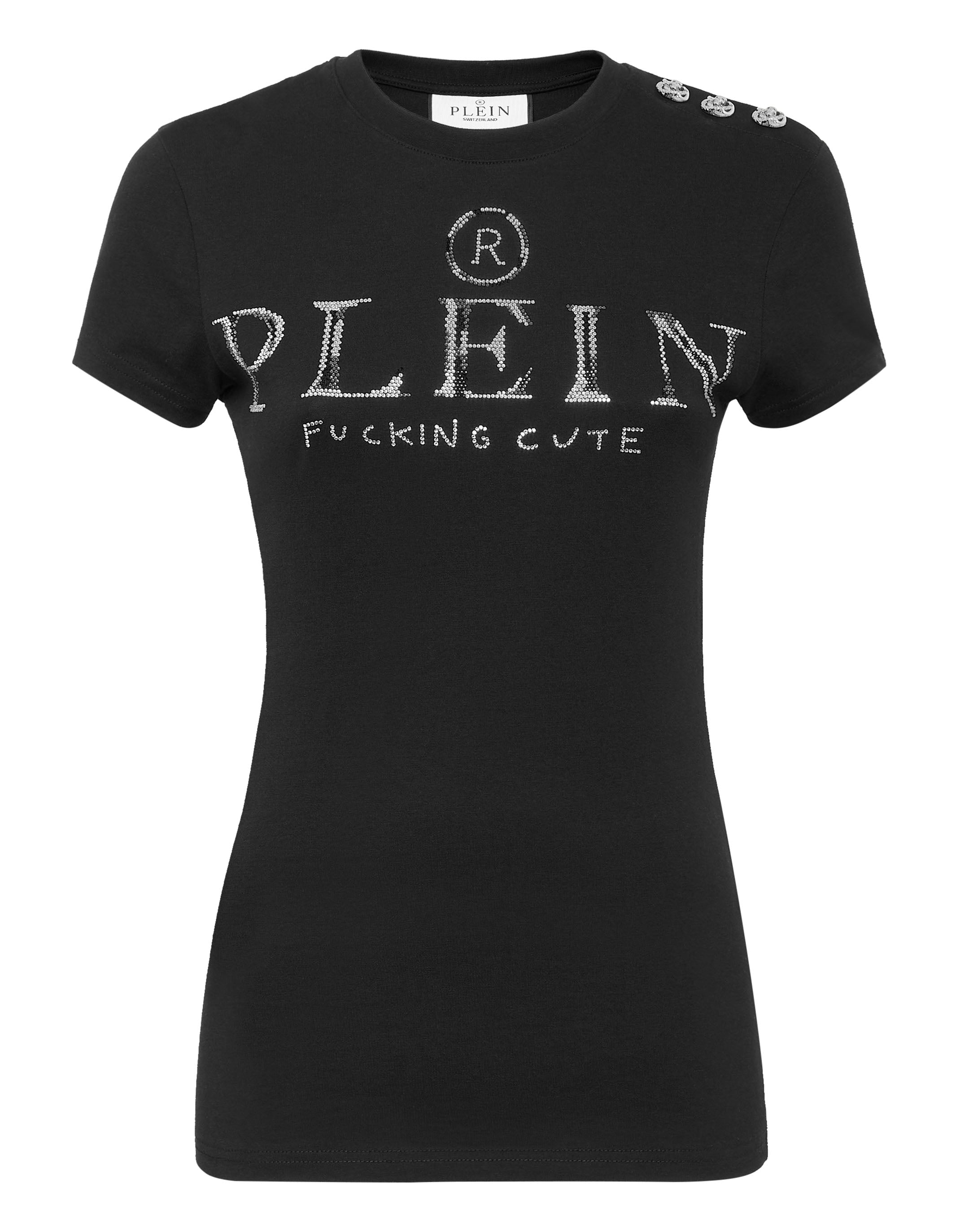 

Футболка с круглым вырезом SS Sexy Pure Fit со стразами PHILIPP PLEIN, черный