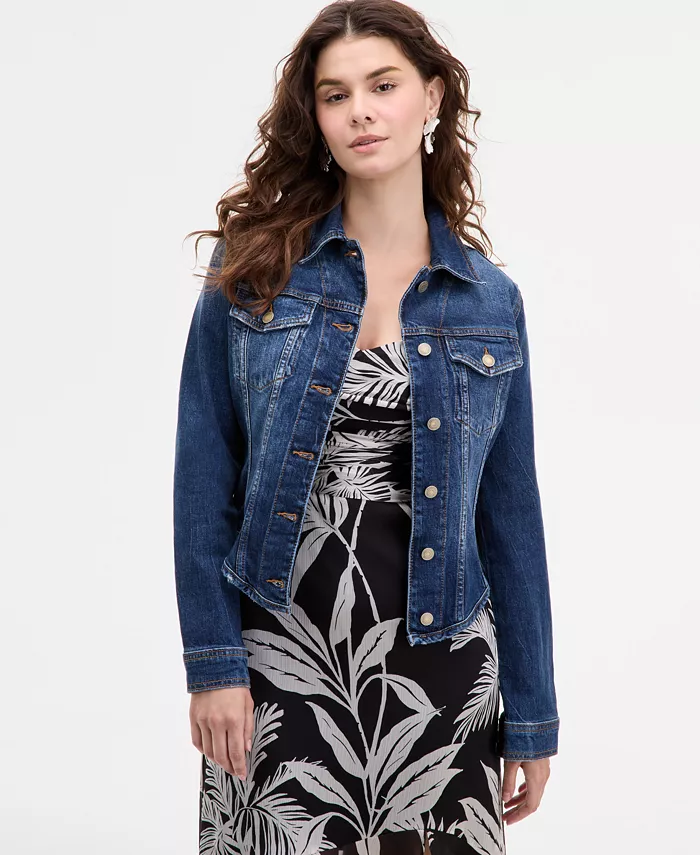 

Женская джинсовая куртка Annalise на пуговицах спереди GUESS, синий