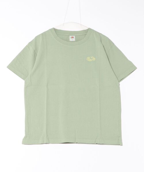 

Футболка с коротким рукавом, принтом на спине FRUIT OF THE LOOM, зеленая