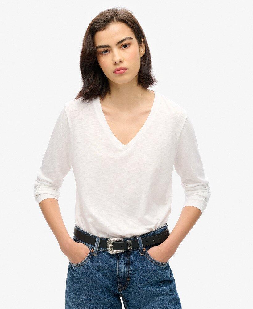 

SUPERDRY Рубашка из джерси с длинными рукавами и V-образным вырезом