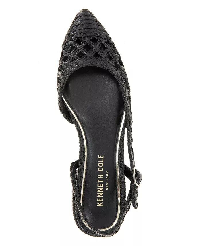 Женские туфли Cayla Crochet Block Heel Slingback Kenneth Cole New York, черный — фото 4