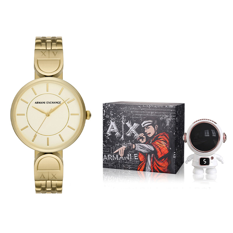 

ARMANI EXCHANGE Часы AE Quartz Movement Gold Dial Women's Watch