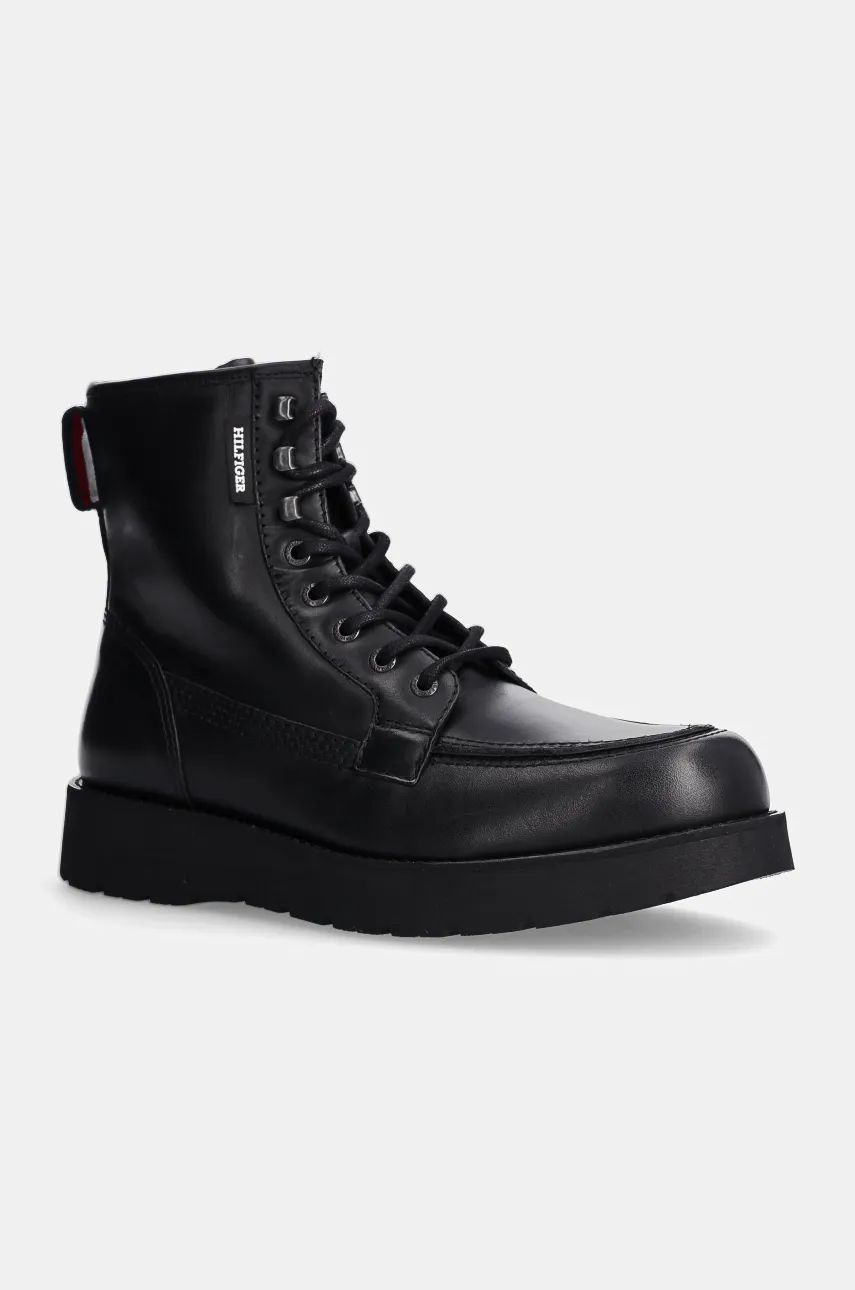 

Кожаные ботинки Tommy Hilfiger TH AMERICAN PREM CHECK LTH BOOT, черный