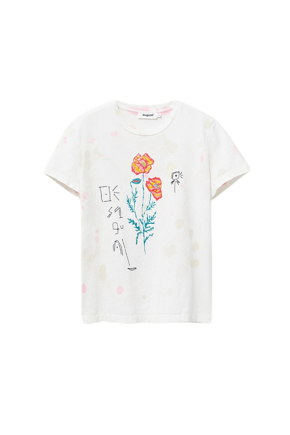 

Футболка женская Desigual с принтом, белый