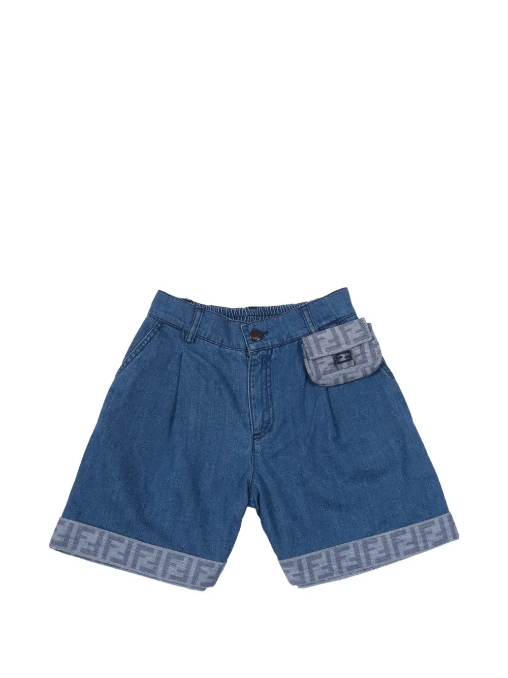 Шорты с петлями для ремня Fendi Kids, синий