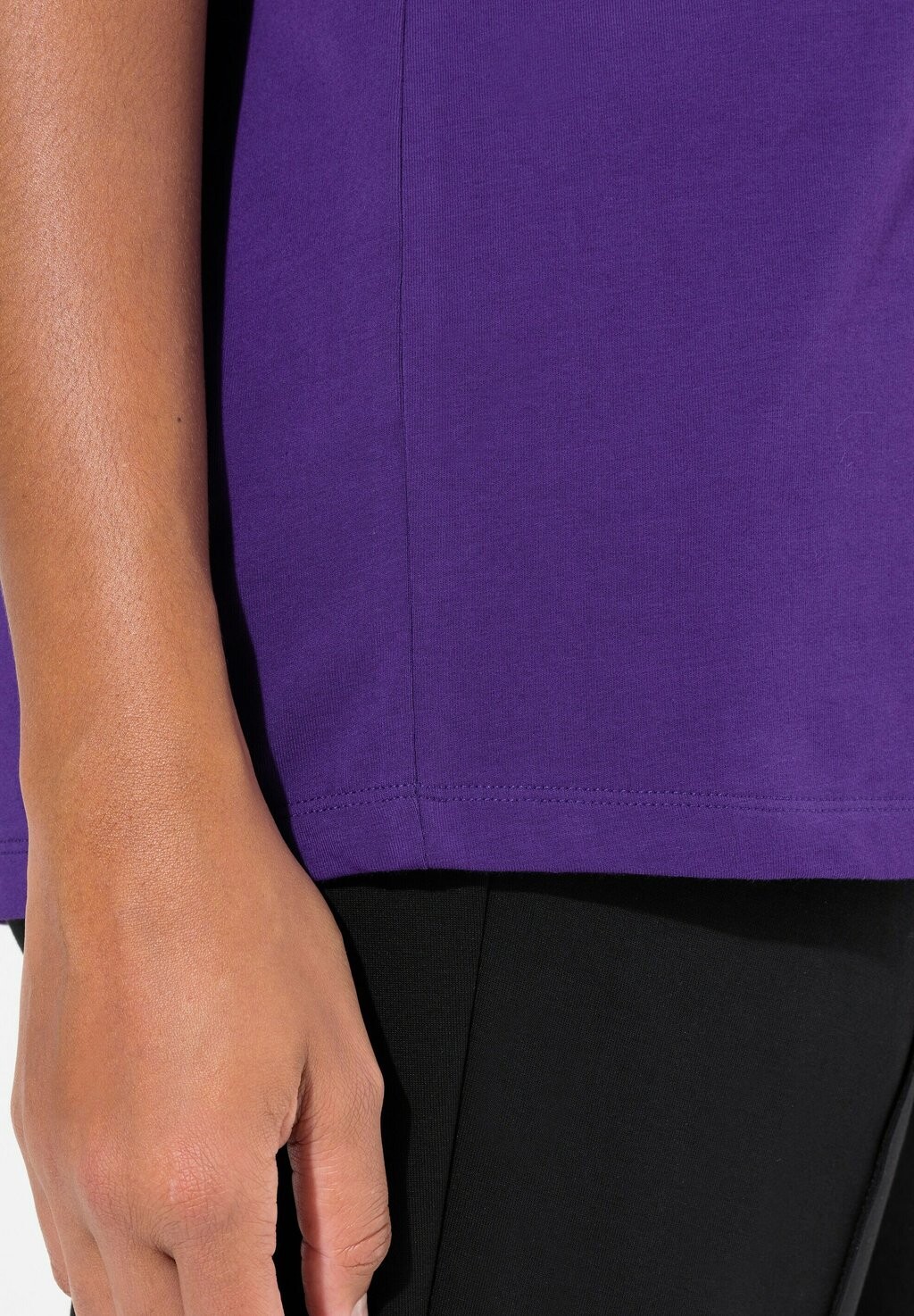 

Футболка с принтом BEADED POCKET SHORT SLEEVE Ulla Popken, фиолетовый