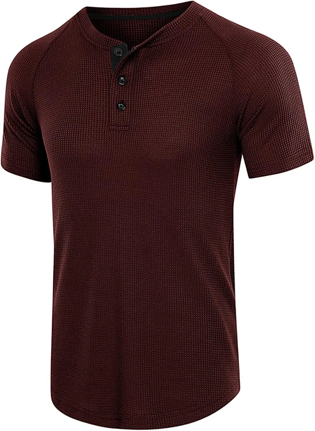 

Летняя мужская футболка хенли с коротким рукавом tuduoms