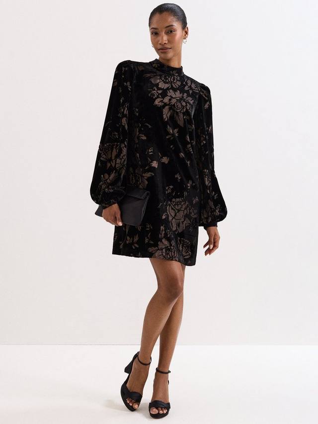 

Мини-платье Petite Reanna с цветочным принтом Phase Eight, Black/Multi