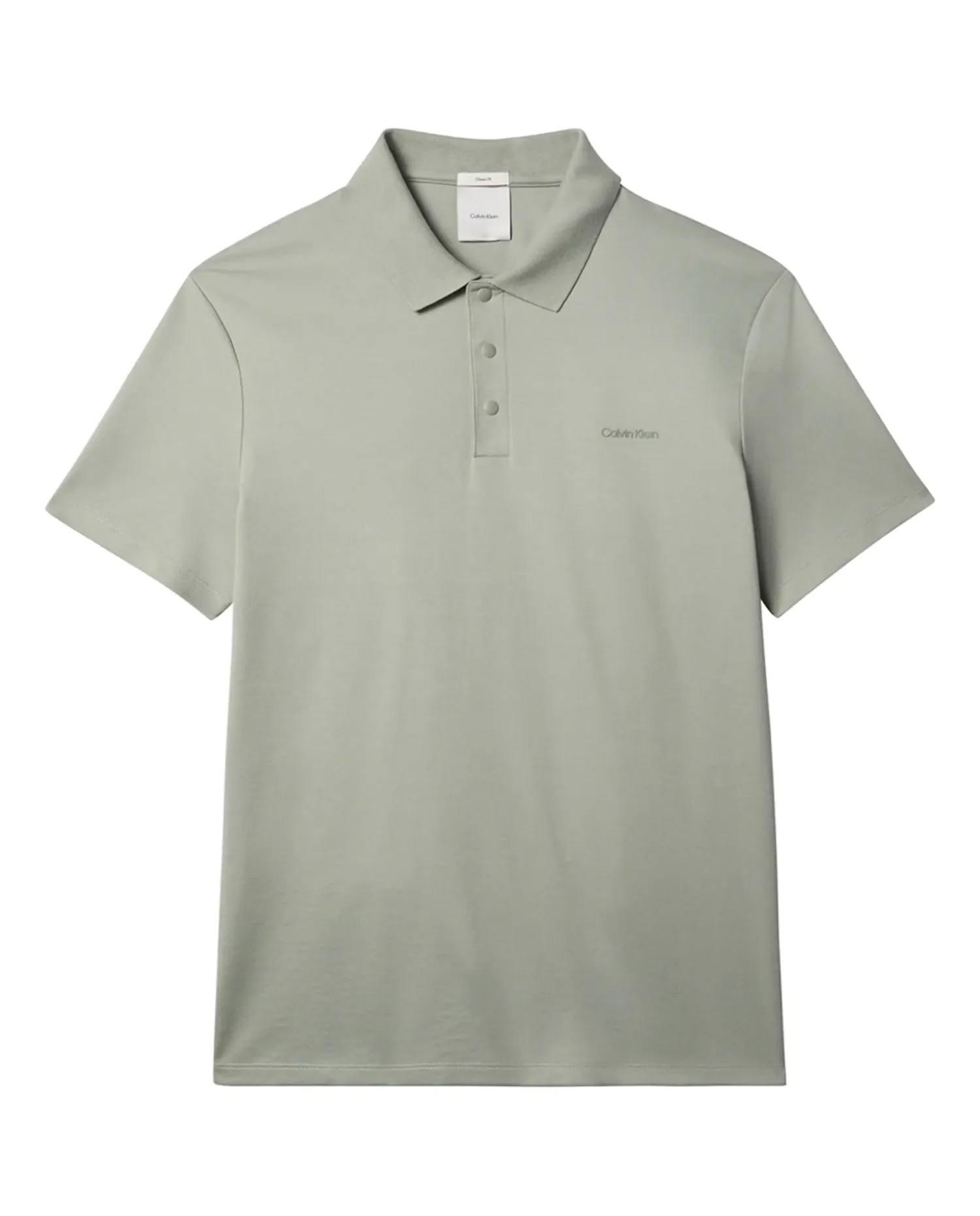Мужское поло из технического интерлока Calvin Klein, серый — фото 4