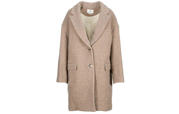 ISABEL MARANT Пальто женское Light Umber с лацканом Moderate — фото 3