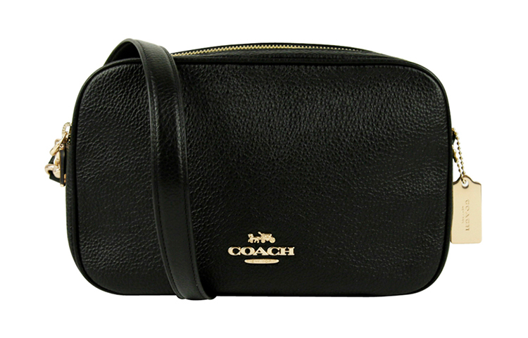 

COACH Кожаная сумка для фотоаппарата jes, кросс-боди, плечевая сумка medium women's black