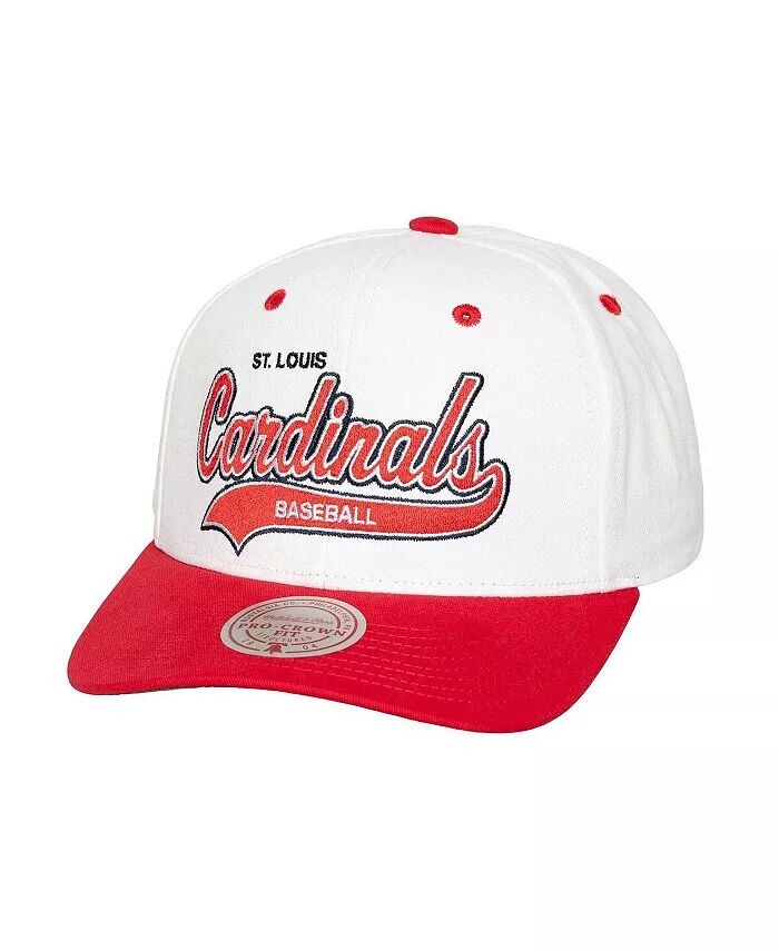 

Белая бейсболка St. Louis Cardinals Cooperstown Collection Tail Sweep Pro Snapback Mitchell & Ness