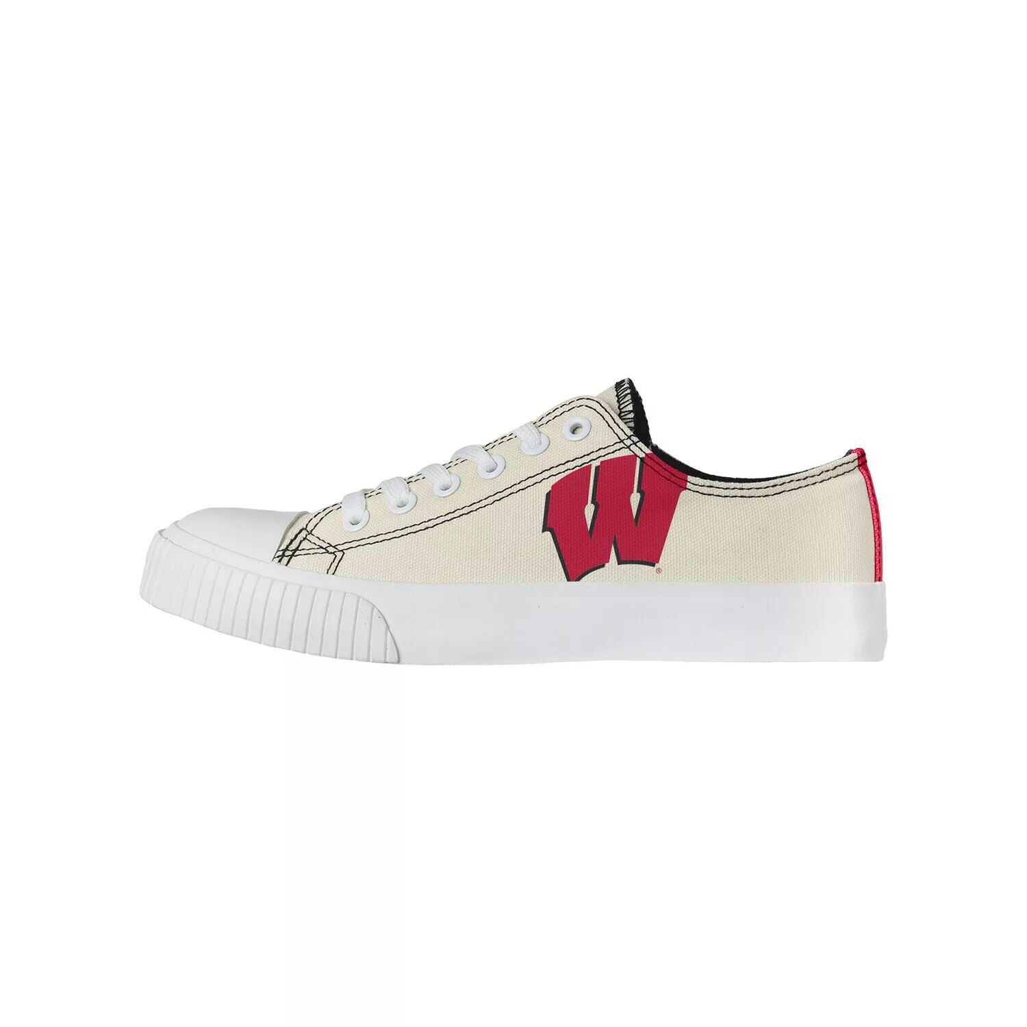 

Женские низкие туфли из парусины кремового цвета FOCO Wisconsin Badgers, Бежевый, Женские низкие туфли из парусины кремового цвета FOCO Wisconsin Badgers