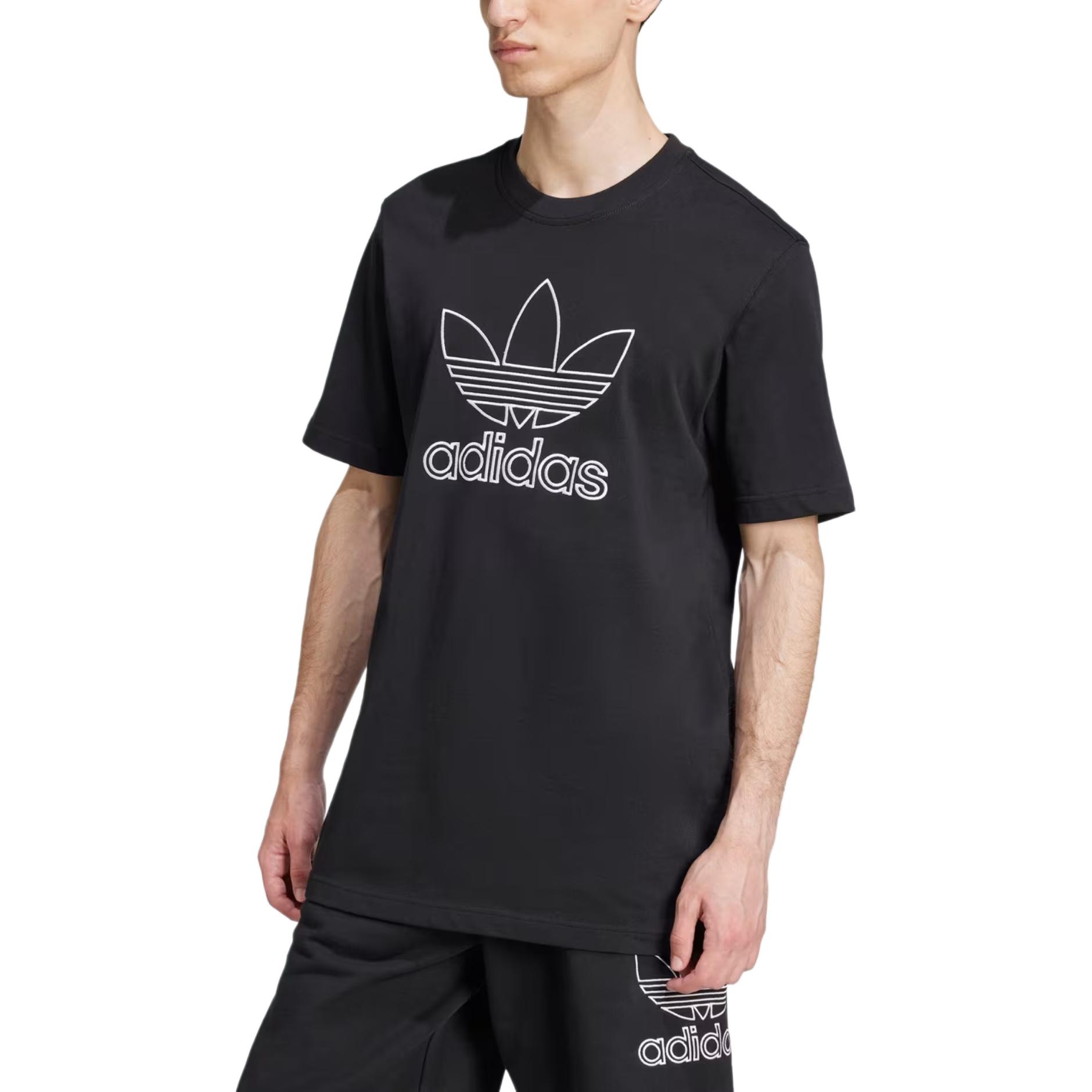 Adicolor Outline Trefoil футболка Adidas Originals, черный — фото 3