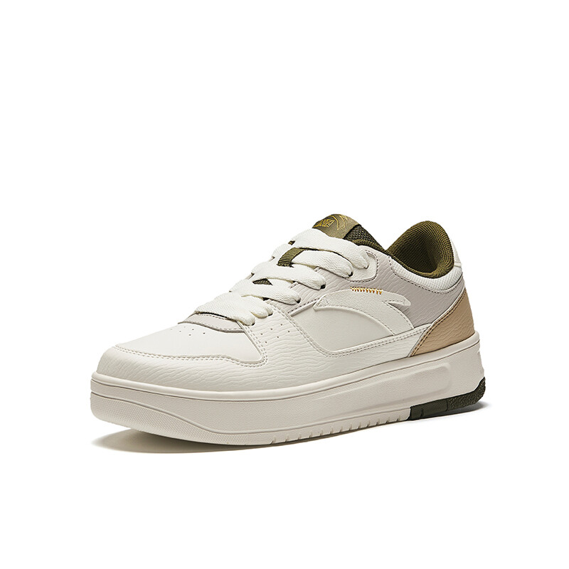 Кроссовки ANTA Skateboarding Shoes Men Low-top Ivory White/One Degree Gray/Burnt Tea Green, зеленый — фото 2