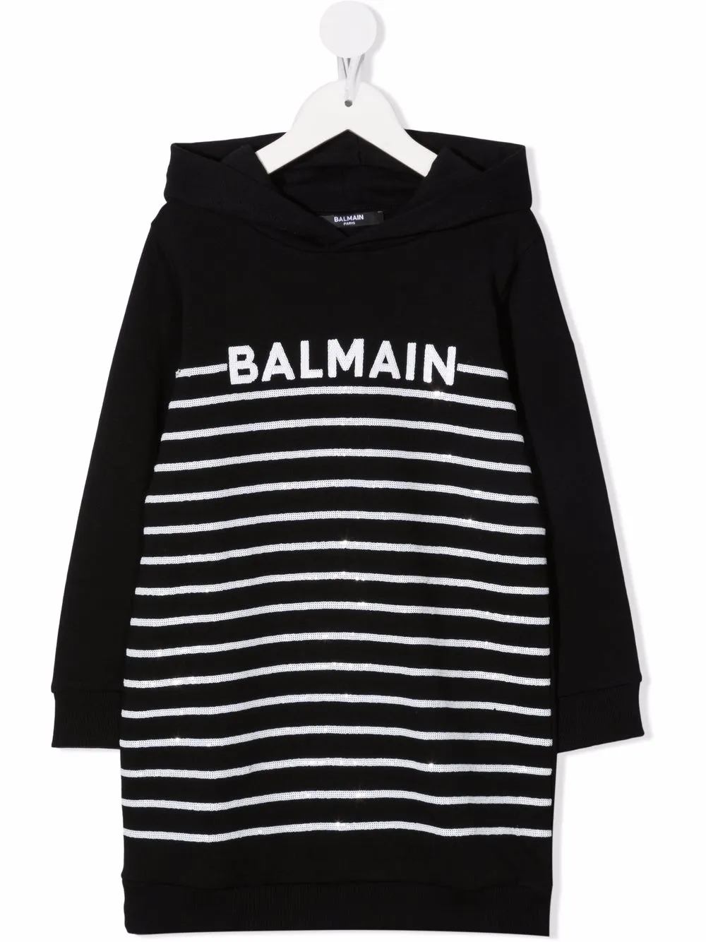 

Платье-худи с логотипом Balmain Kids, черный