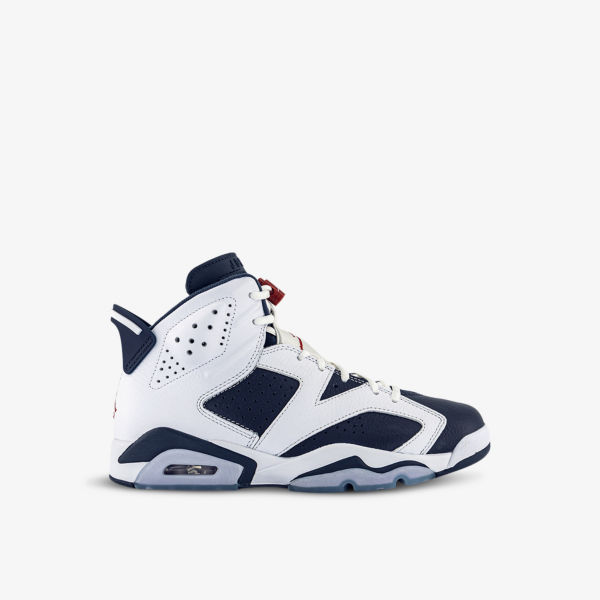 

Кроссовки Air Jordan 6 Retro с высокими вставками из кожи Jordan, белый