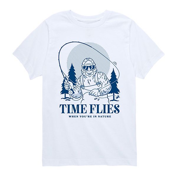 

Футболка с принтом Time Flies Sasquatch для мальчиков 8-20 Licensed Character, White