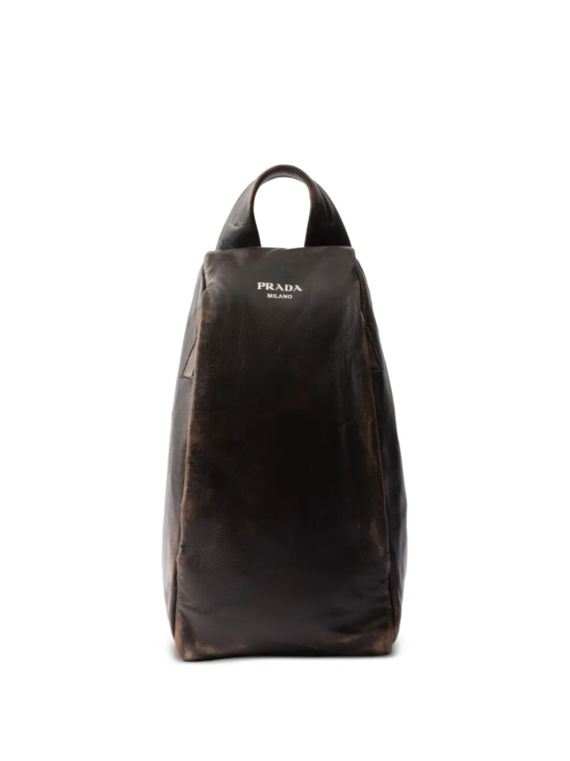 

Prada кожаный рюкзак, коричневый