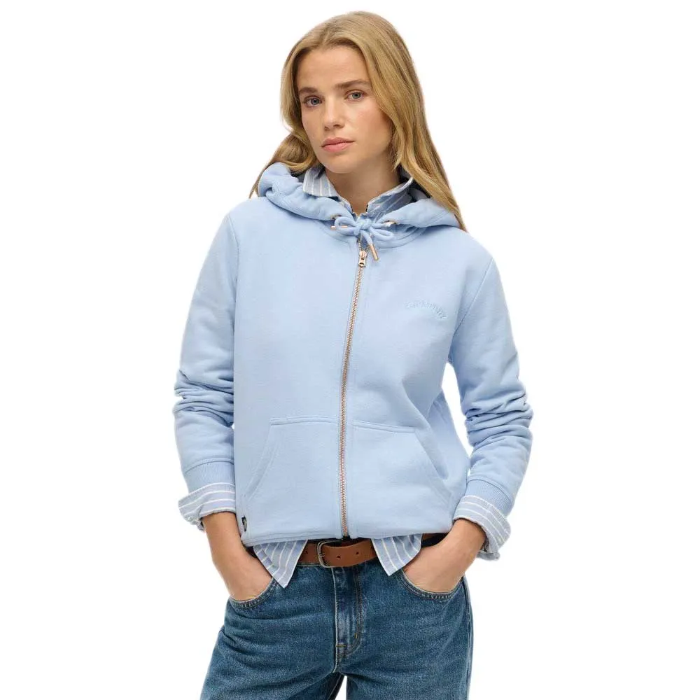 

Толстовка Superdry Essential Logo full zip, синий