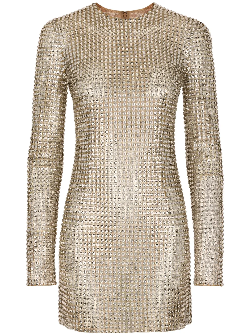 

Платье мини с кристаллами DOLCE & GABBANA, золотой