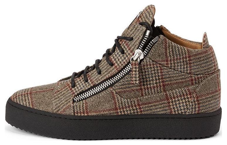 

Кроссовки Kriss в клетку Giuseppe Zanotti, умбра