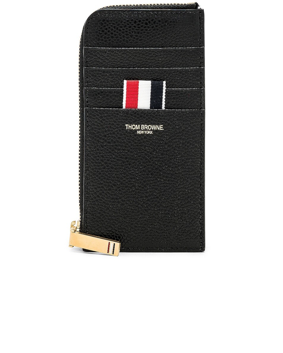 

Кошелек Thom Browne Pebble Grain Half-Zip, черный