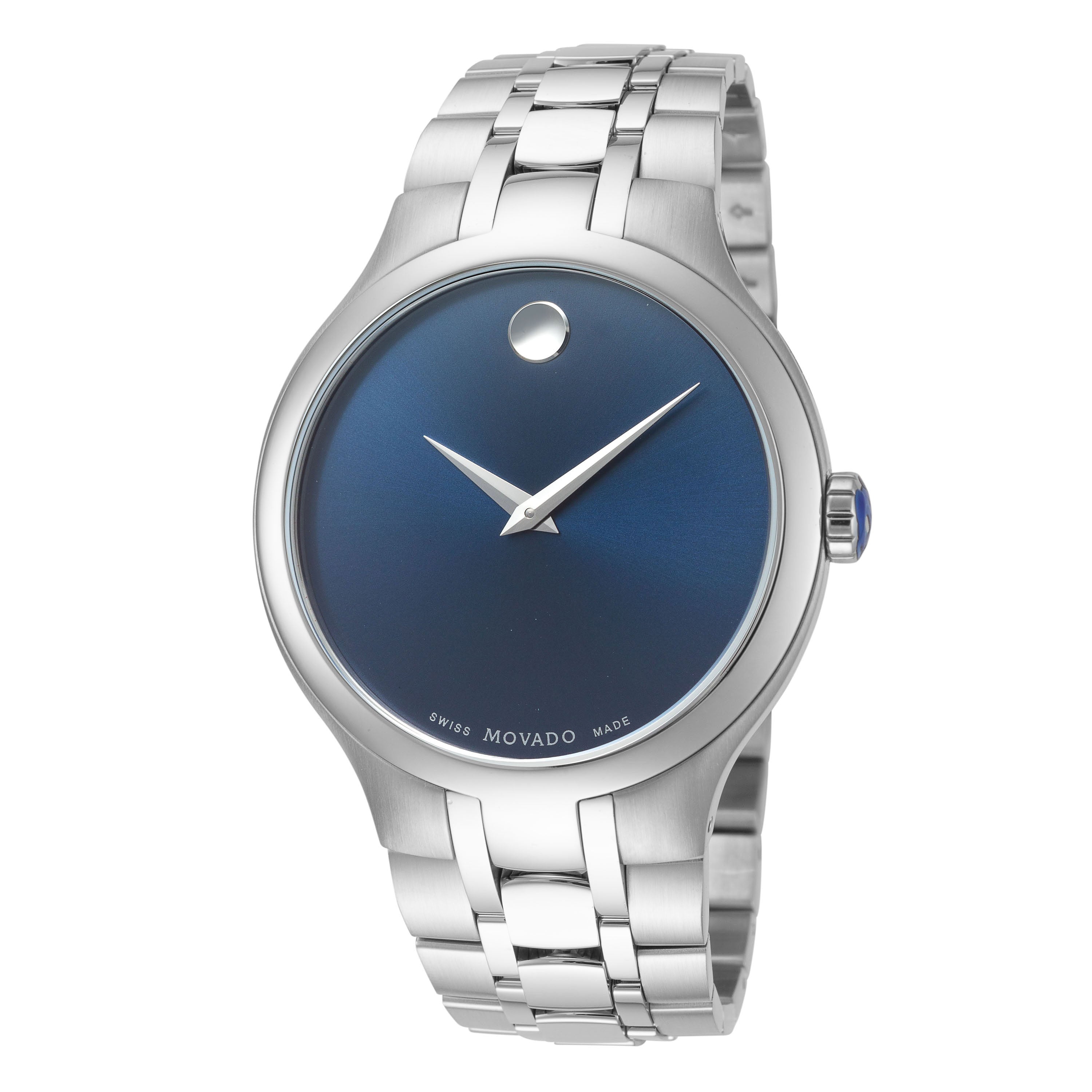 

Мужские классические кварцевые часы Movado 39 мм 0606369, серебряный
