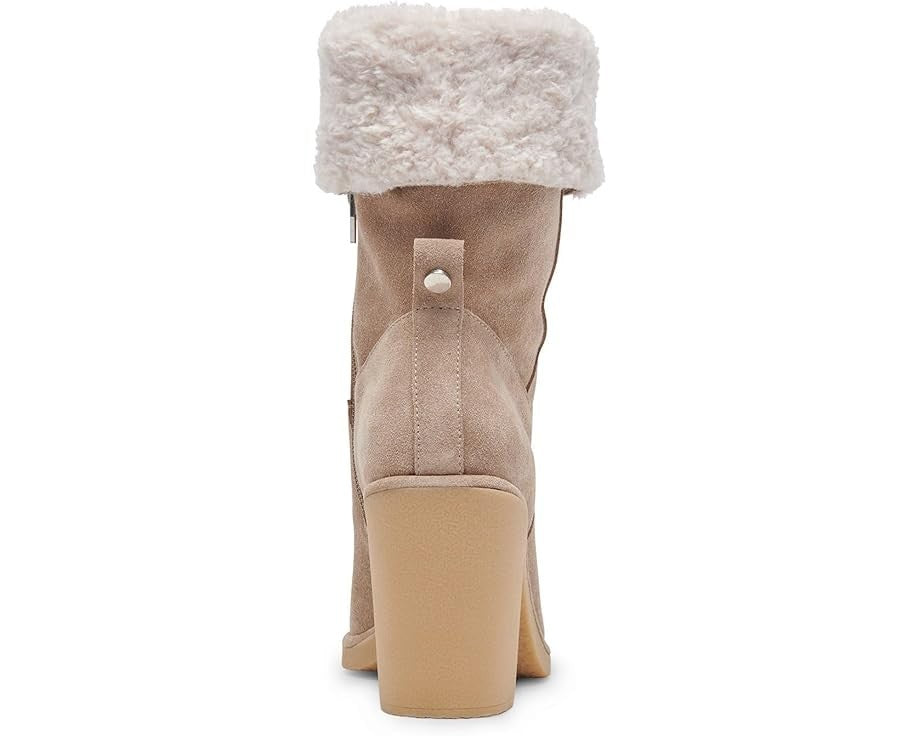 Dolce Vita Caddie Plush Ботинки женские бежевые искусственный мех короткие — фото 4