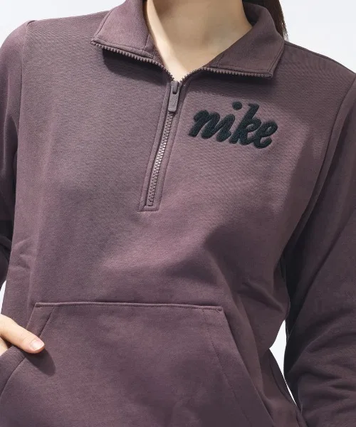 Свитшот Nike Club Fleece с полушерстяным начесом, коричневый