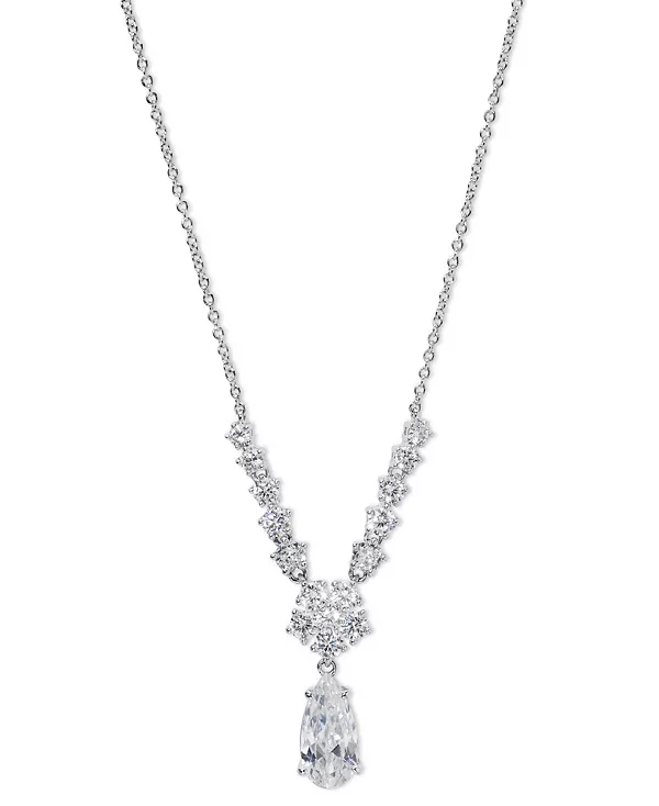

Ожерелье-Лариат с кубическим цирконием, 16 дюймов + 2 дюйма, эксклюзивно в Macy's Eliot Danori, rhodium