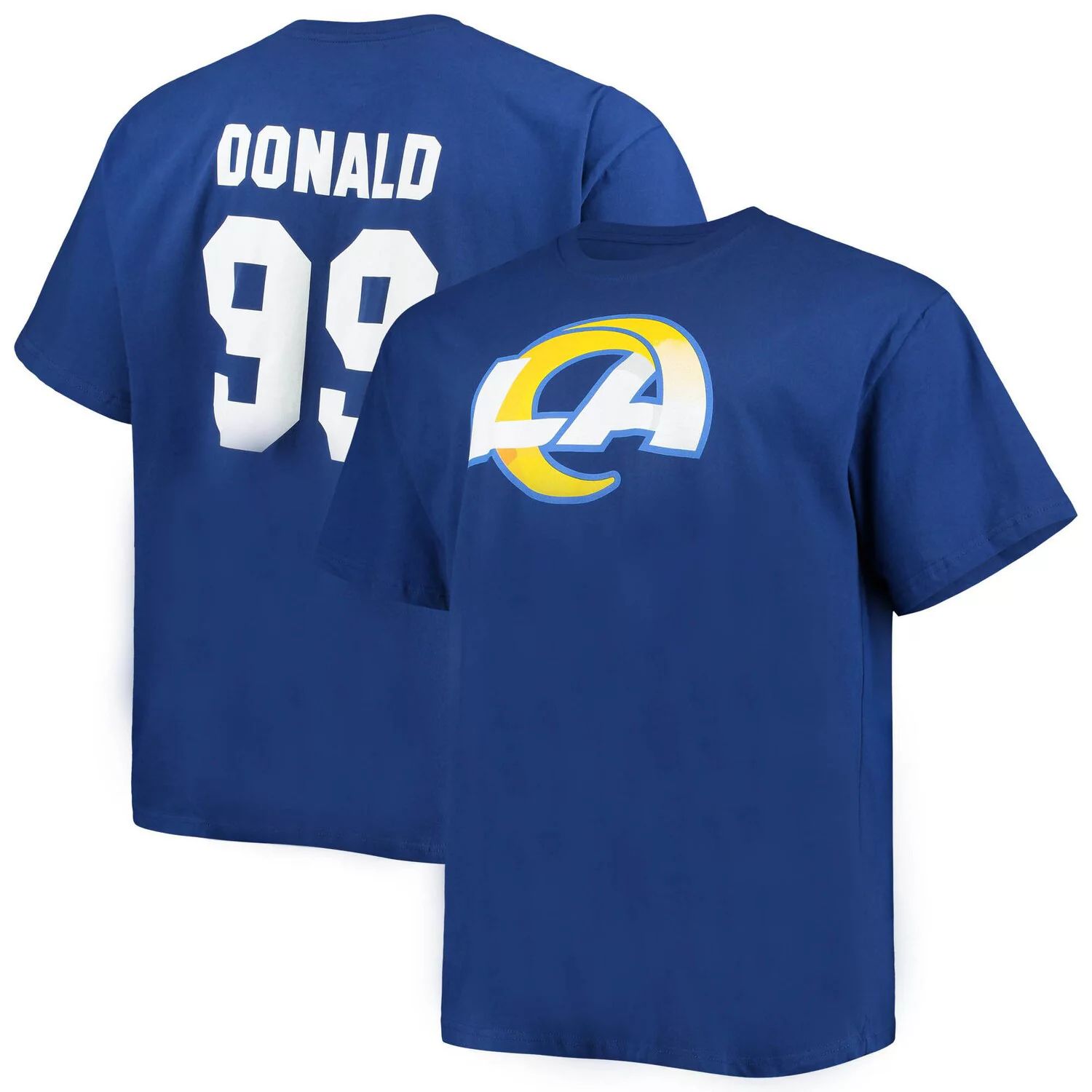 

Мужская футболка с именем и номером игрока Aaron Donald Royal Los Angeles Rams Big & Tall Fanatics