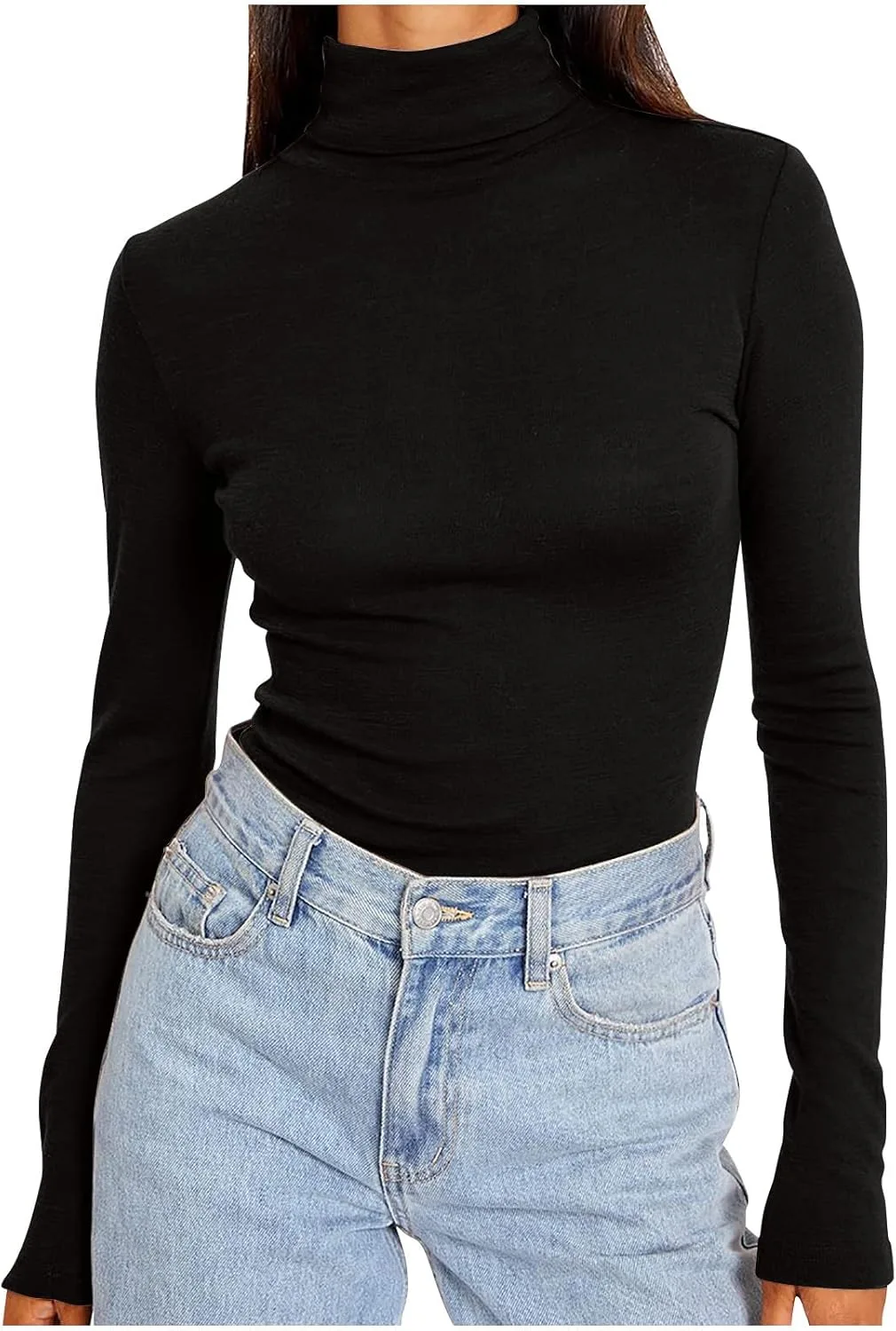 

Женская водолазка с длинными рукавами, облегающая, в стиле Y2K