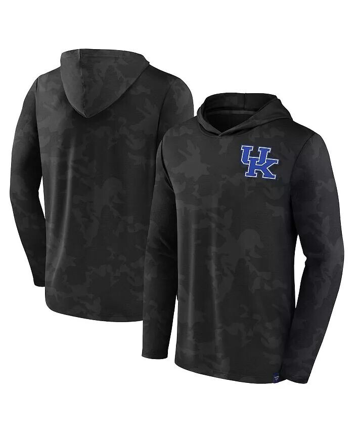 

Мужская черная камуфляжная толстовка с капюшоном и длинным рукавом Kentucky Wildcats Fanatics