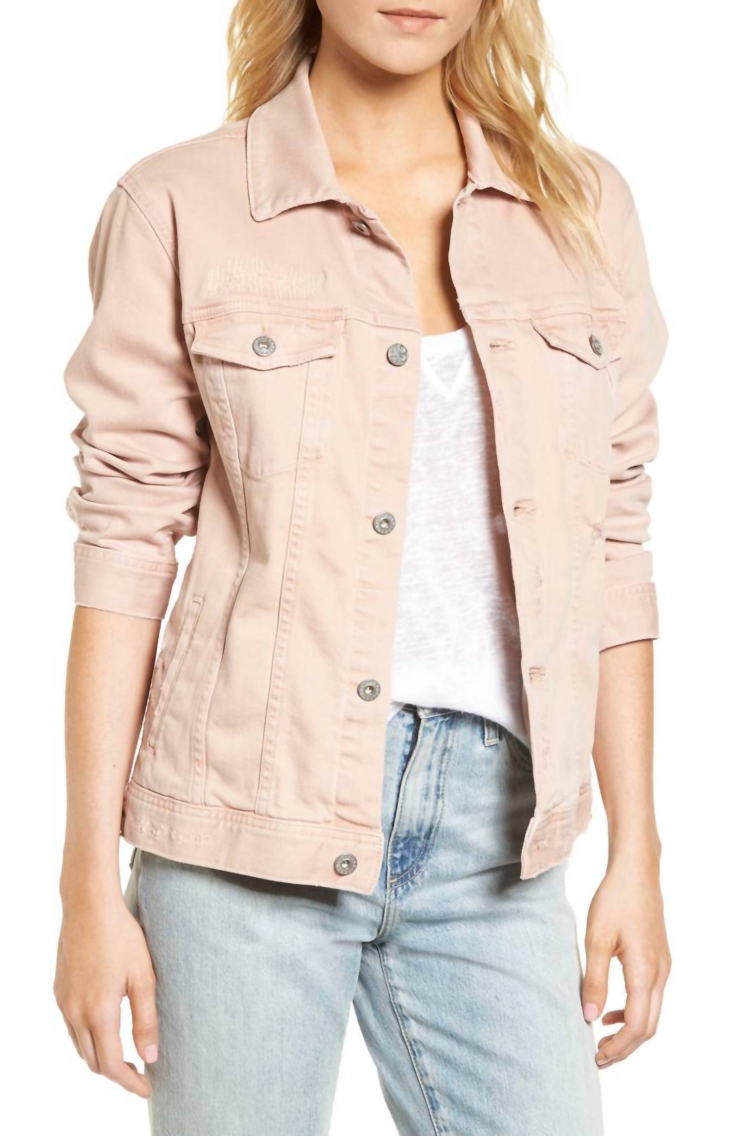 

Куртка Adriano Goldschmied Women Nancy в цветах выветренной розово-красной гаммы AG Jeans