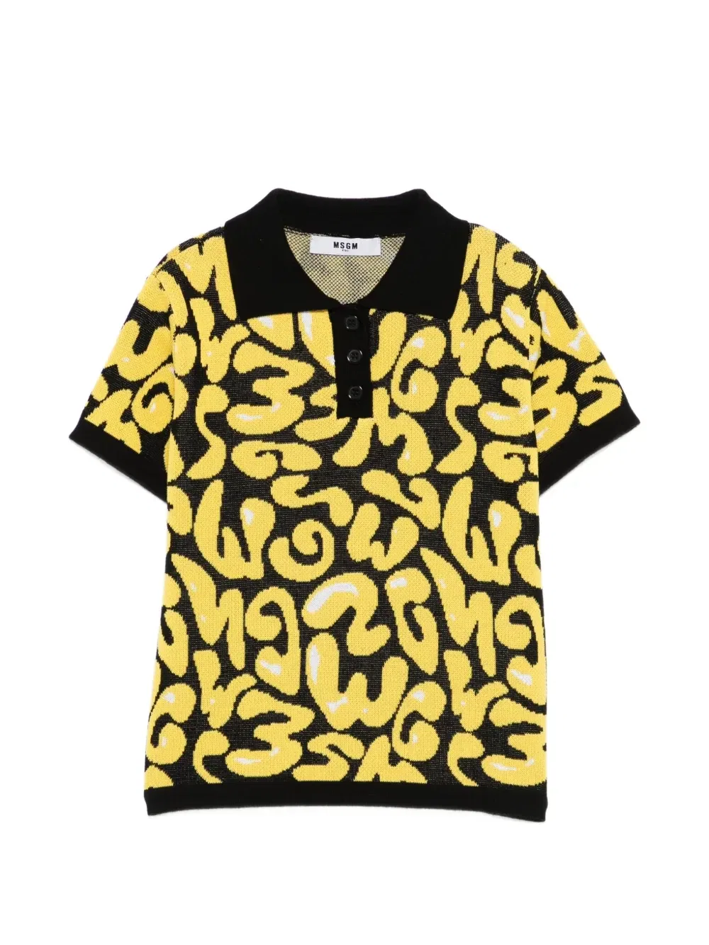 Рубашка поло с принтом Msgm Kids, желтый