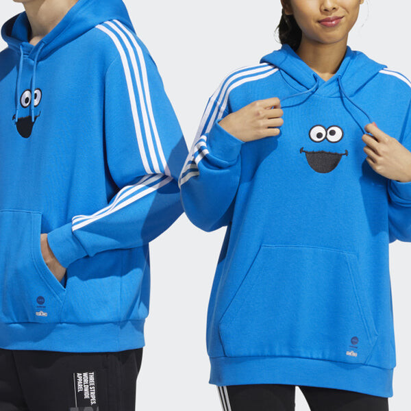 Толстовка adidas neo x SESAME STREET Crossover U Ss Hdy Bird Chest Pattern Printing Pullover Blue, синий — фото 2