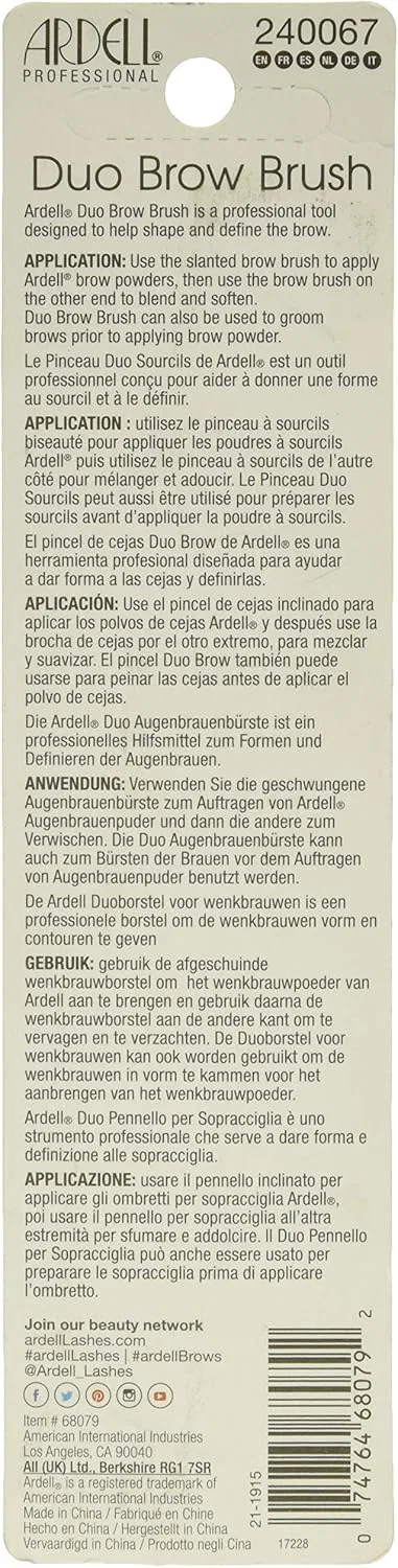 Кисть для бровей Ardell Duo Brow Brush, серебристо-черная — фото 3