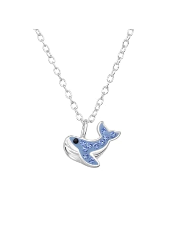 

Alexander York Колье с подвеской в виде кита, синий кристалл, серебро 925 пробы, комплект из двух частей в серебре