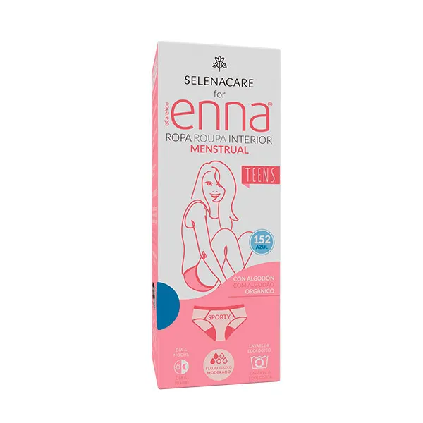 

Синий средний поток Bragas Menstruales Teens Sporty Enna, 152 CM