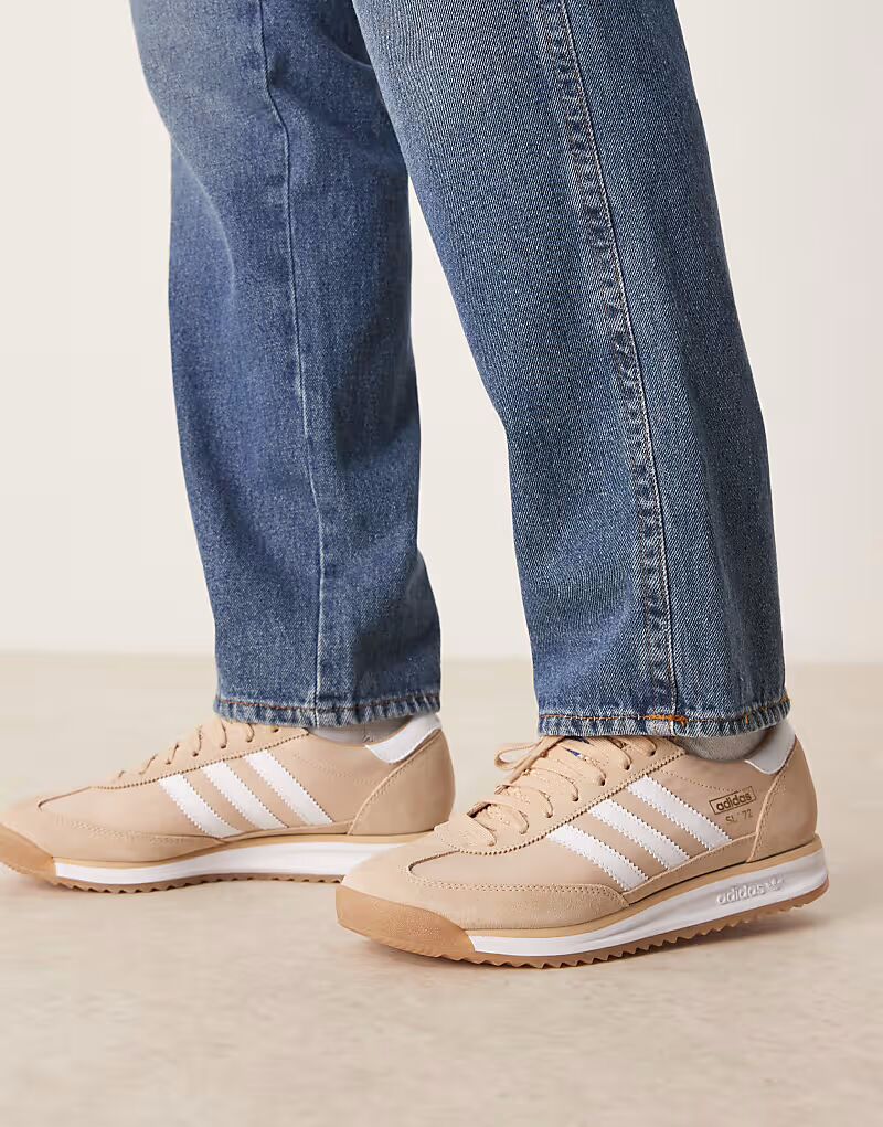 Кроссовки Adidas Originals SL 72 RS бежевого и белого цвета