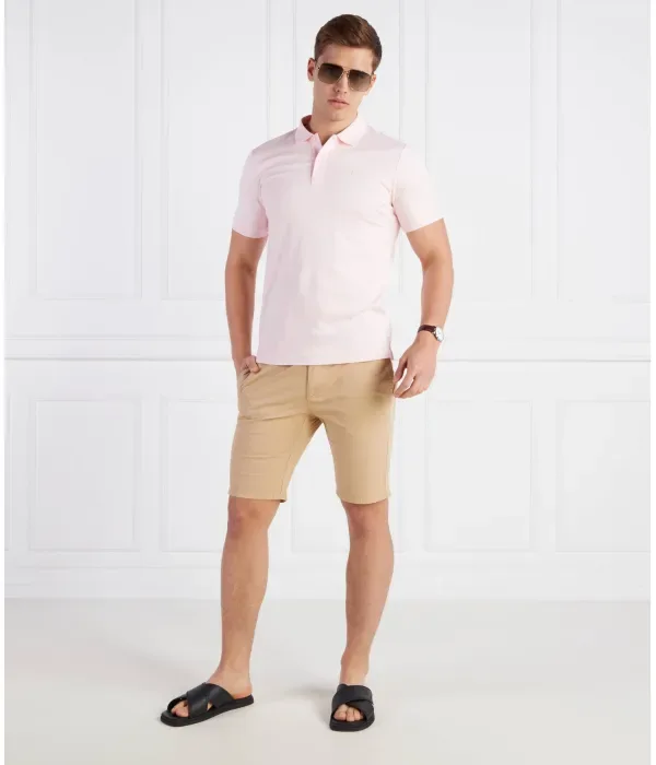 Поло из гладкого хлопка slim fit Calvin Klein, розовый — фото 2