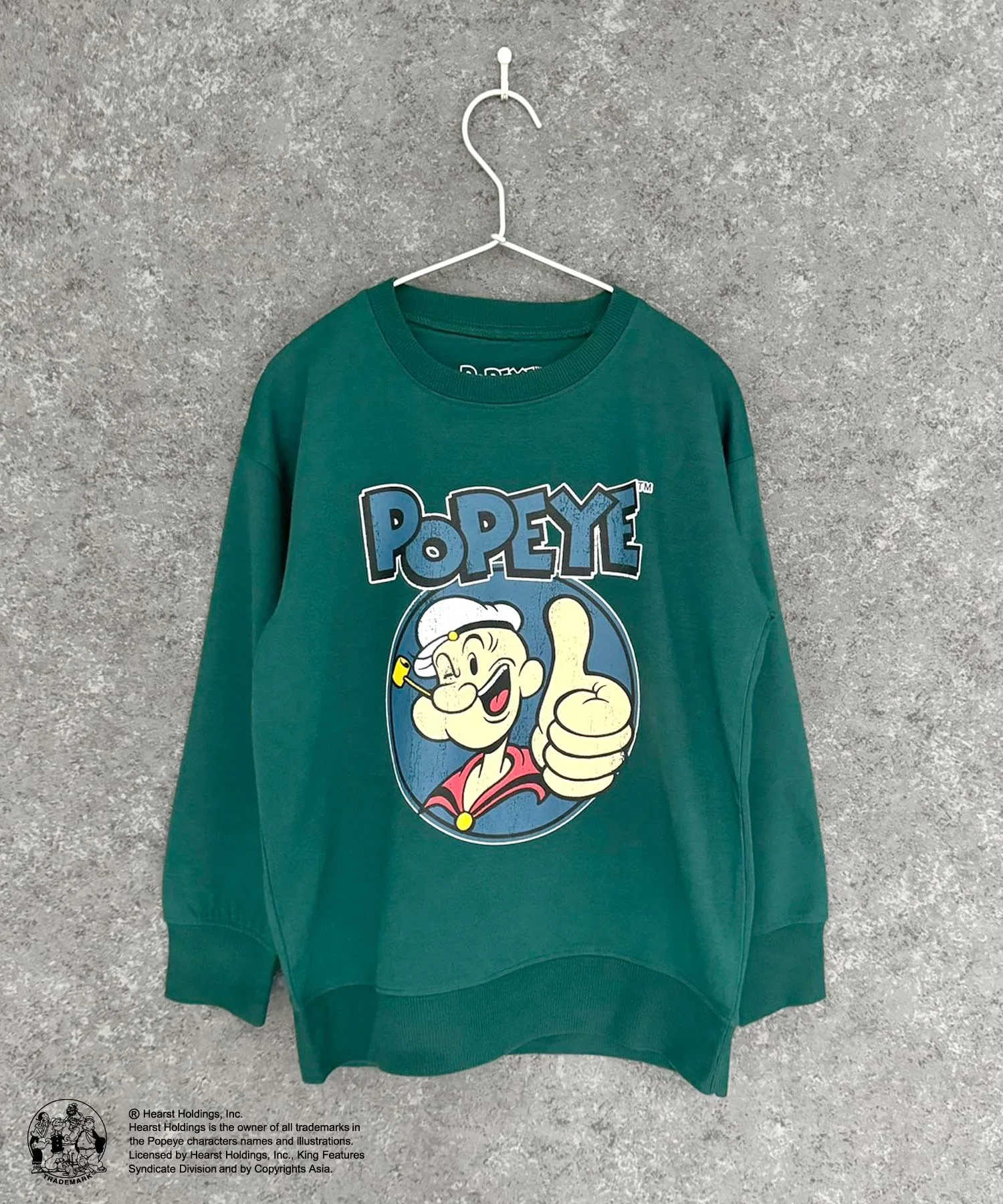 Мини-толстовка Popeye из французского махрового трикотажа большого размера — фото 4