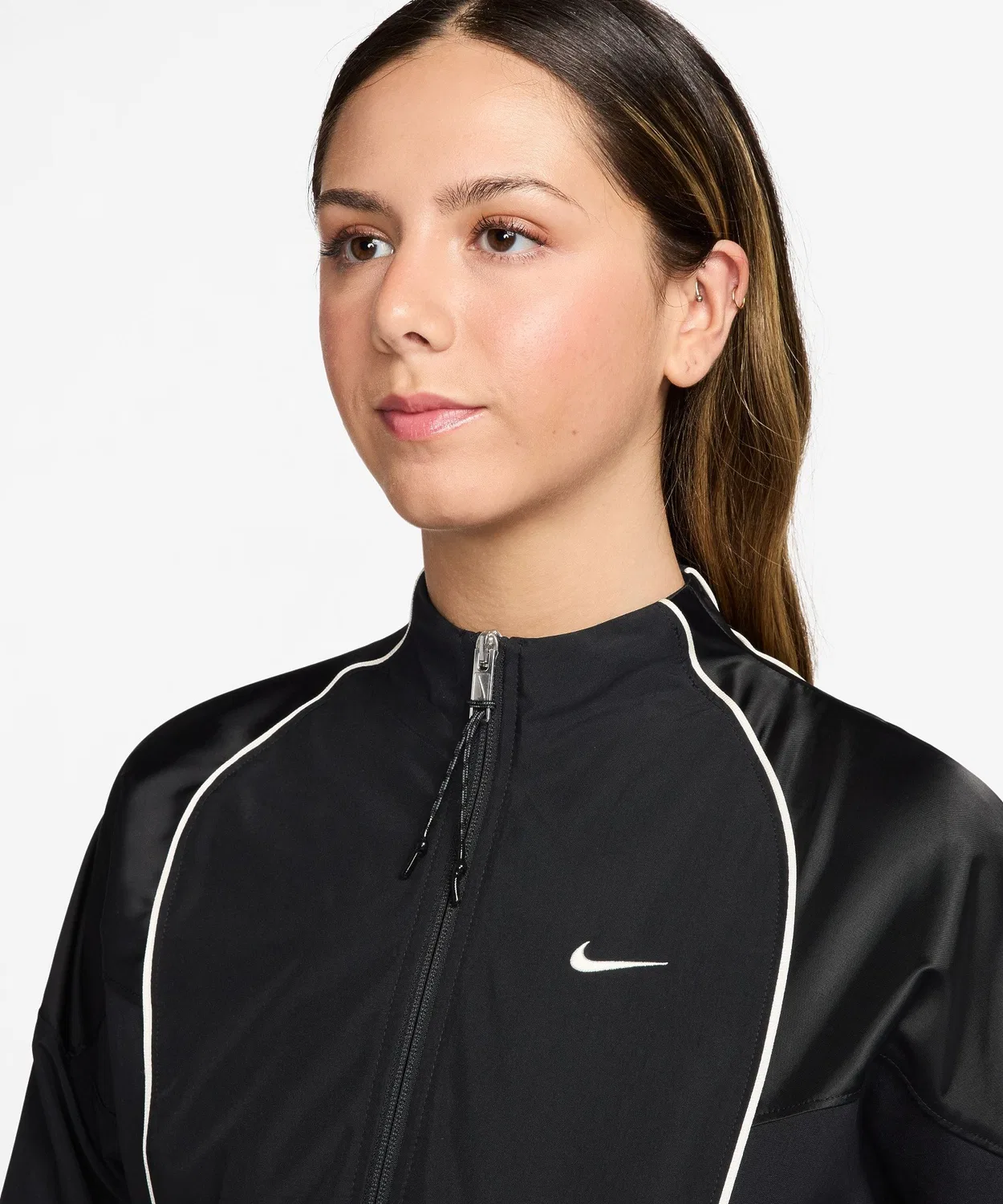 Куртка Nike NSW Shrunken Track Jacket, черный — фото 3
