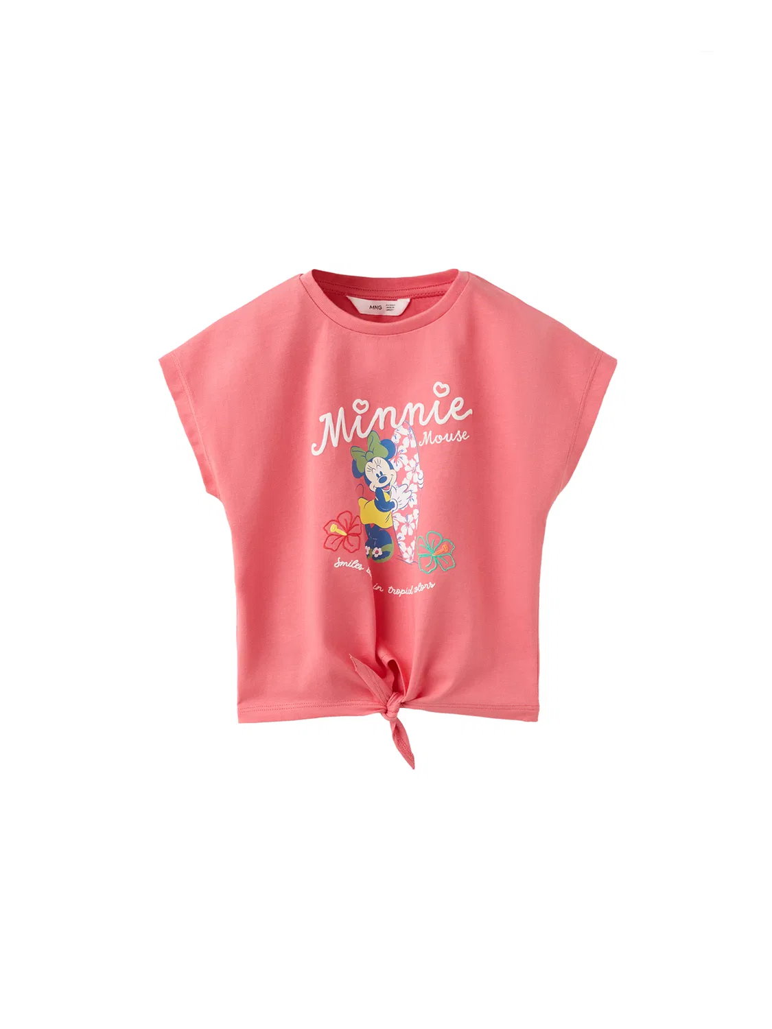 Детская футболка Mango Kids MSURF кораллового цвета