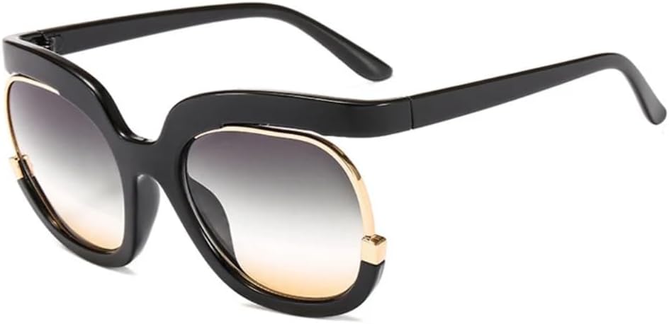 

Крупные солнцезащитные очки в полуободковой оправе для женщин, большие солнцезащитные очки для дам, роскошные черные солнцезащитные очки с защитой от УФ-излучения UV400 VRTRFFTR, C2 Black-green