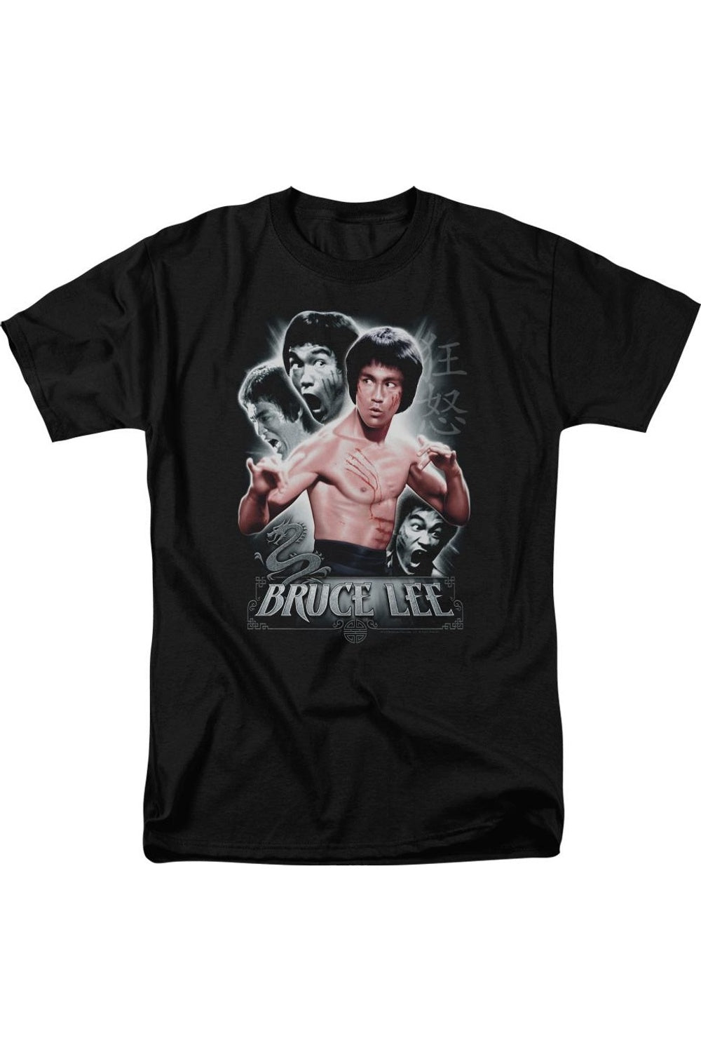 

Футболка с коротким рукавом для взрослых Bruce Lee Inner Fury Gildan, черный